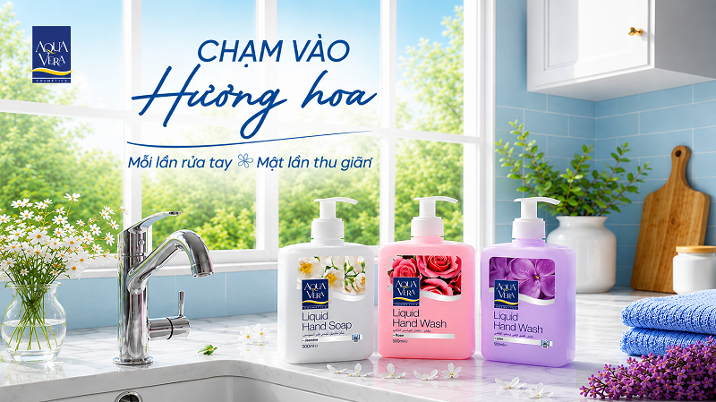 AquaVera – Chạm Vào Hương Hoa Trong Từng Lần Rửa Tay